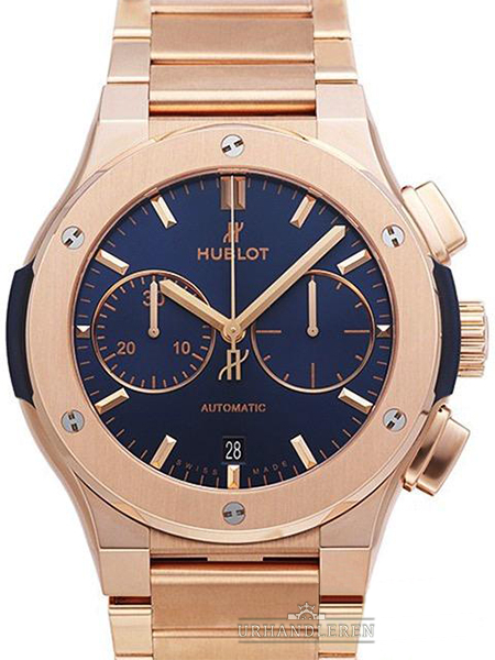 Hublot Classic Fusion blau Chronograph King Gold Bracelet