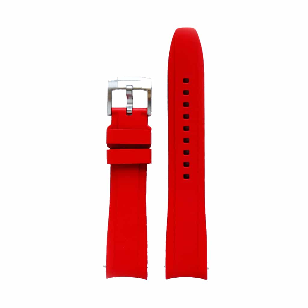 Everest Kautschukarmband mit Schließe für Rolex Sea-Dweller 4000 - Red