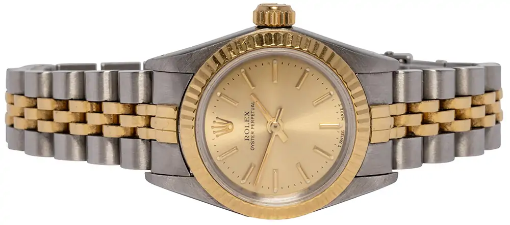 Rolex Oyster Perpetual 26, Champagne, Gold/Stahl, Jubilee